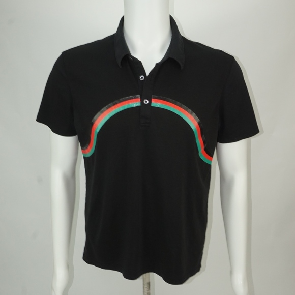 Gucci Other - Vintage Gucci Tri Rainbow Polo M